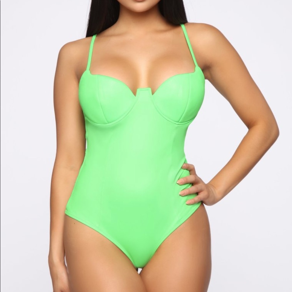 Lime green bodysuit